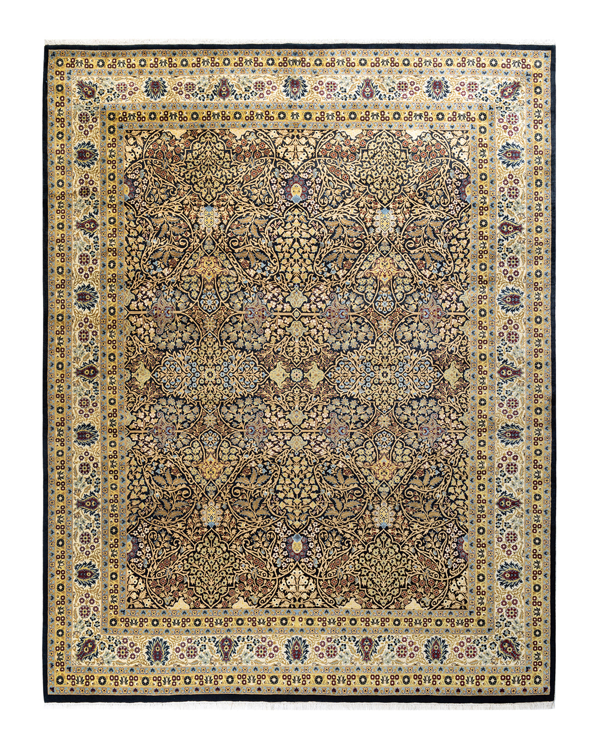 Mogul, One-of-a-Kind Hand-Knotted Area Rug - Black, 8' 2" x 10' 2"