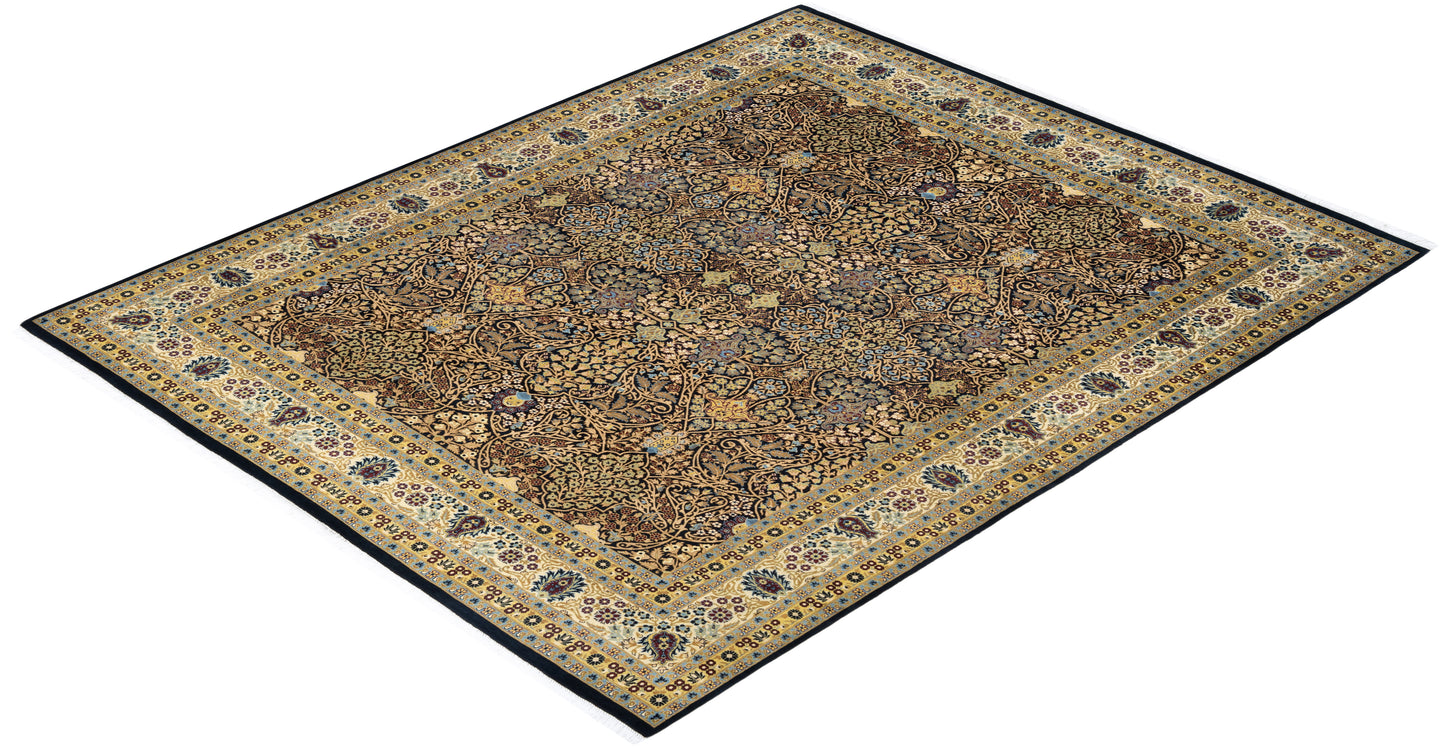 Mogul, One-of-a-Kind Hand-Knotted Area Rug - Black, 8' 1" x 9' 10"