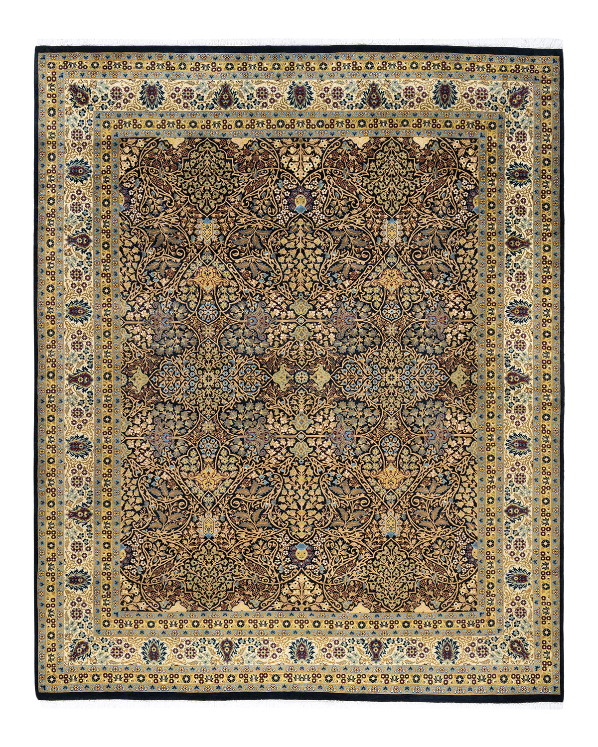 Mogul, One-of-a-Kind Hand-Knotted Area Rug - Black, 8' 1" x 9' 10"