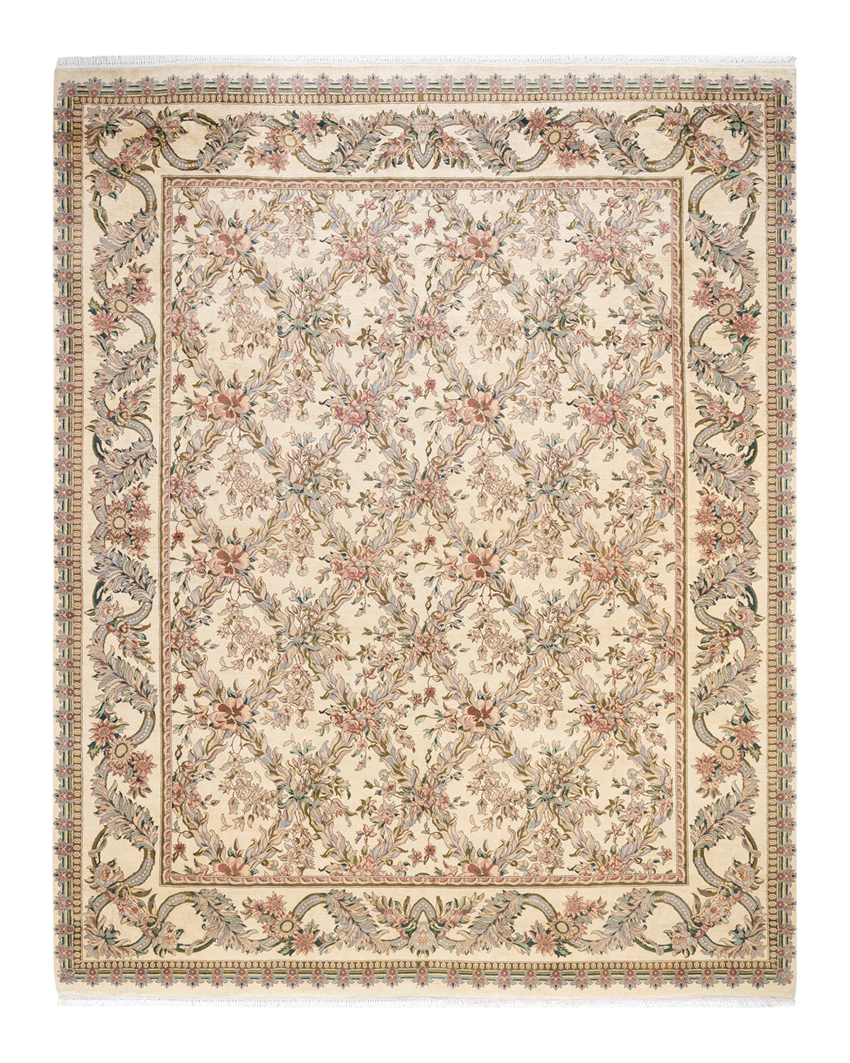 Mogul, One-of-a-Kind Hand-Knotted Area Rug - Ivory, 8' 2" x 10' 1"