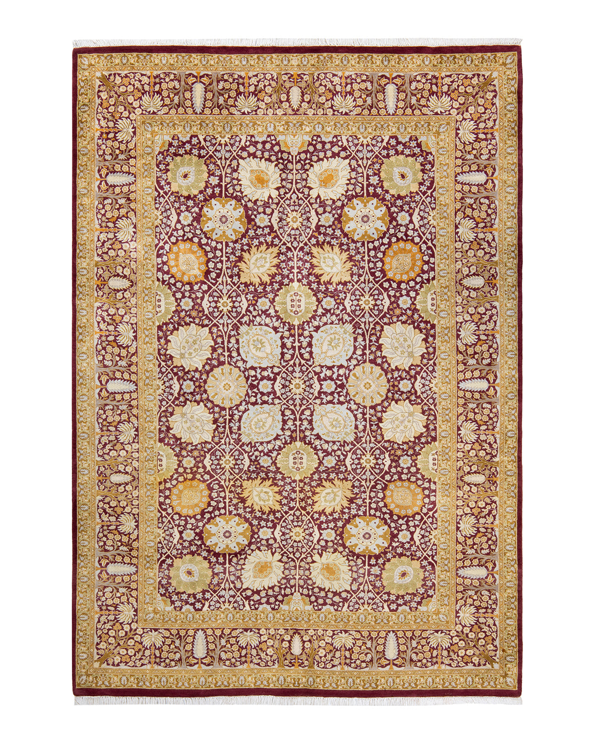 Mogul, One-of-a-Kind Hand-Knotted Area Rug - Purple, 6' 2" x 8' 10"