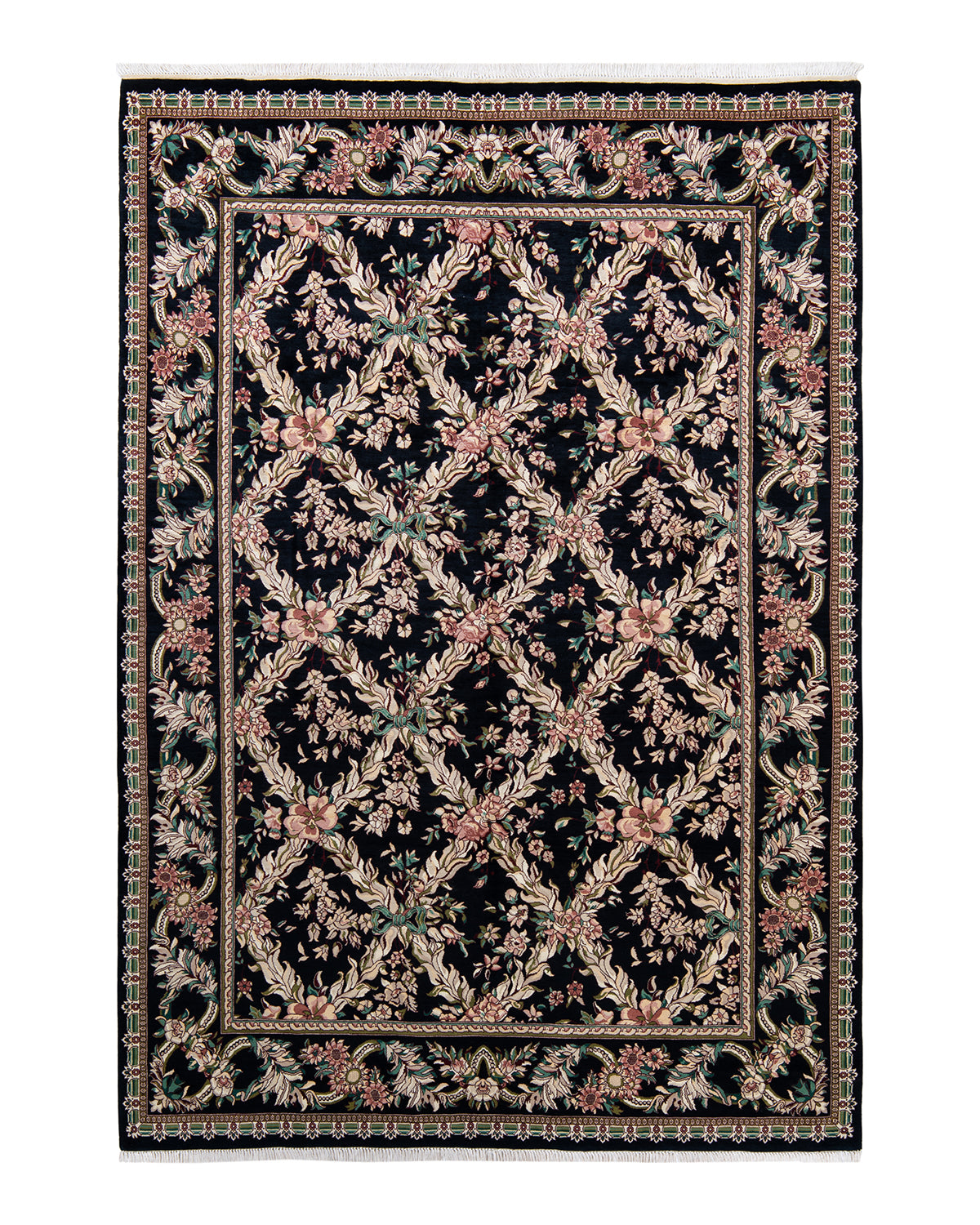 Mogul, One-of-a-Kind Hand-Knotted Area Rug - Black, 6' 2" x 8' 10"