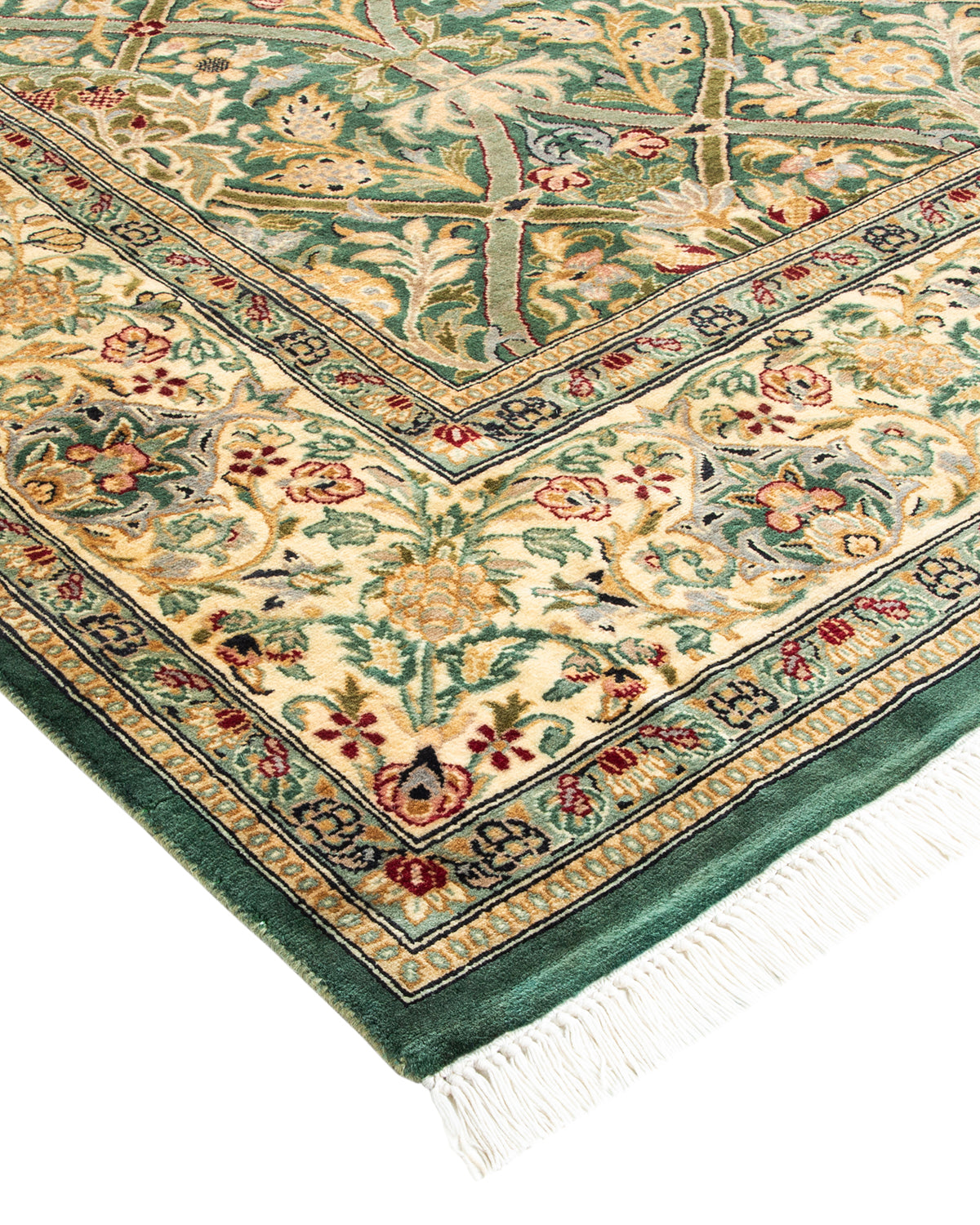 Mogul, One-of-a-Kind Hand-Knotted Area Rug - Green, 6' 0" x 8' 9"
