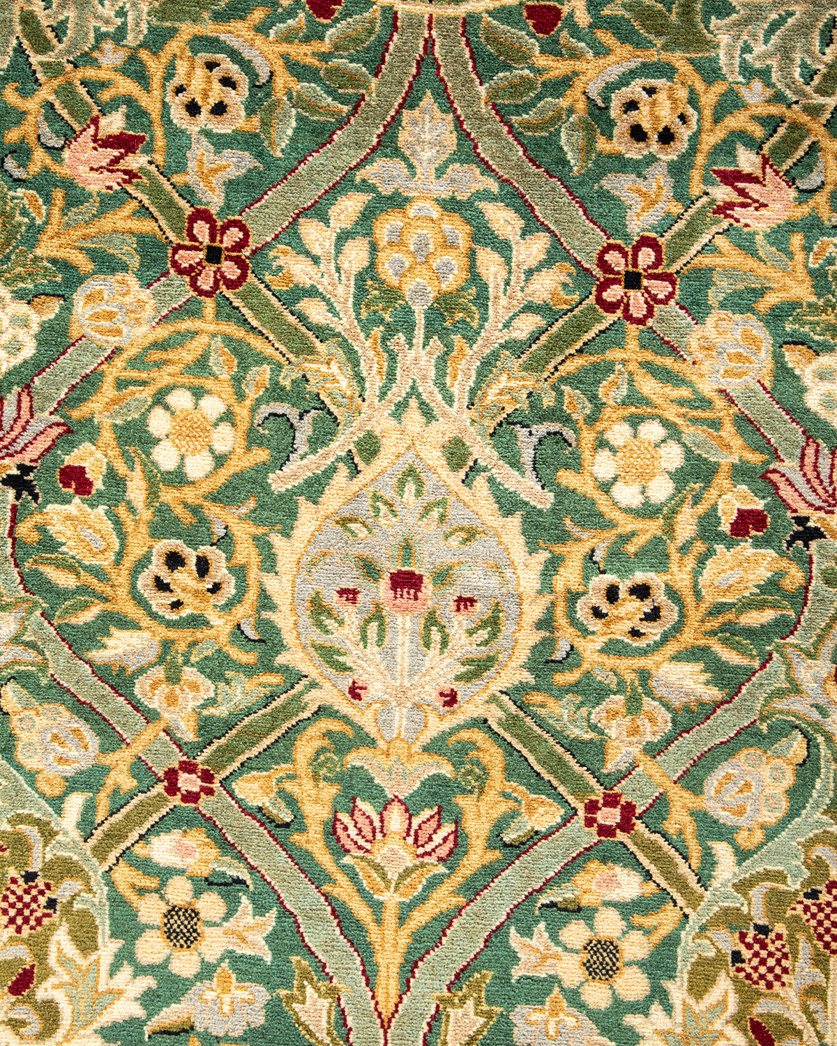 Mogul, One-of-a-Kind Hand-Knotted Area Rug - Green, 6' 0" x 8' 9"