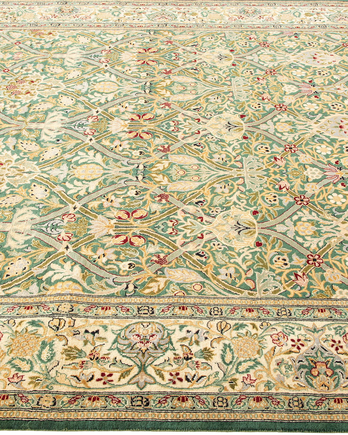 Mogul, One-of-a-Kind Hand-Knotted Area Rug - Green, 6' 0" x 8' 9"