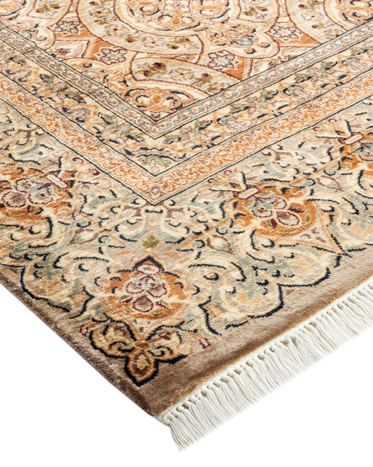 Mogul, One-of-a-Kind Hand-Knotted Area Rug - Ivory, 6' 1" x 9' 1"
