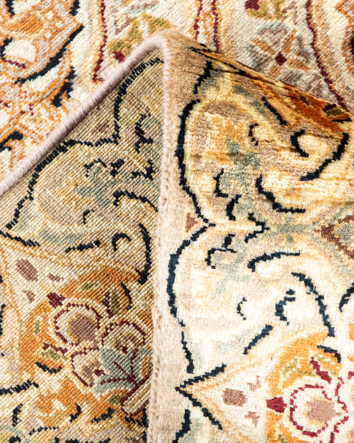 Mogul, One-of-a-Kind Hand-Knotted Area Rug - Ivory, 6' 1" x 9' 1"