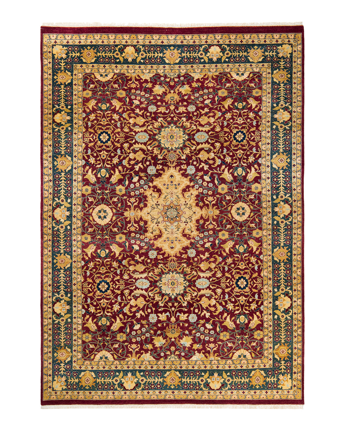 Mogul, One-of-a-Kind Hand-Knotted Area Rug - Red, 6' 0" x 8' 8"
