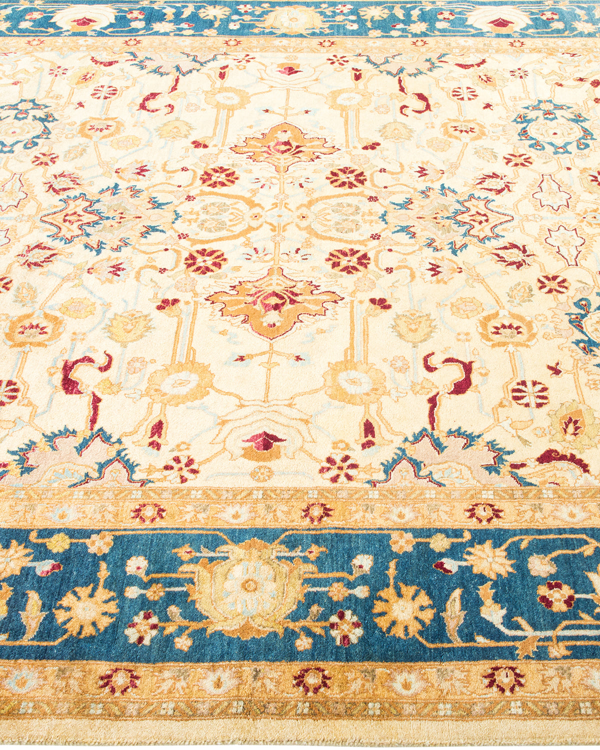 Mogul, One-of-a-Kind Hand-Knotted Area Rug - Ivory, 6' 1" x 8' 8"