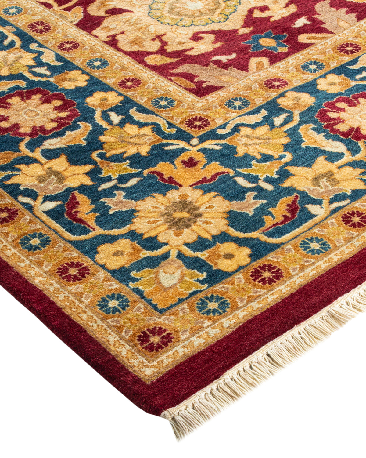 Mogul, One-of-a-Kind Hand-Knotted Area Rug - Red, 6' 1" x 9' 1"