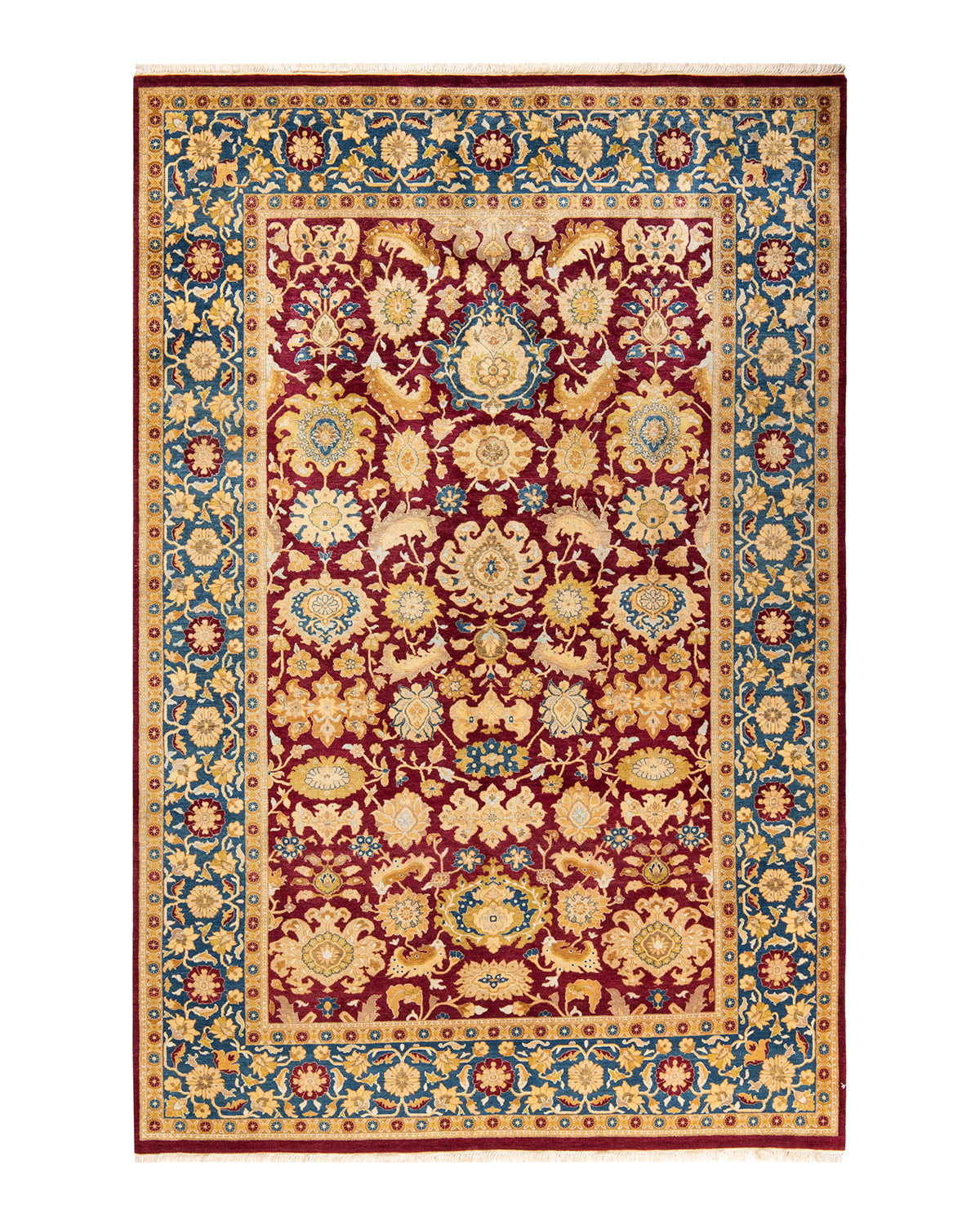 Mogul, One-of-a-Kind Hand-Knotted Area Rug - Red, 6' 1" x 9' 1"