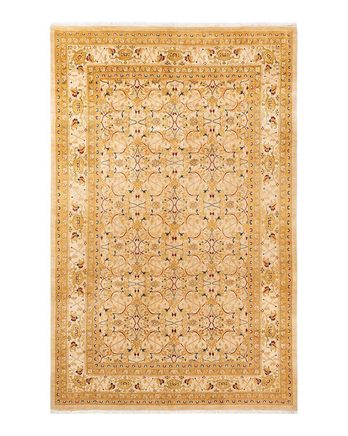 Mogul, One-of-a-Kind Hand-Knotted Area Rug - Ivory, 5' 10" x 9' 0"