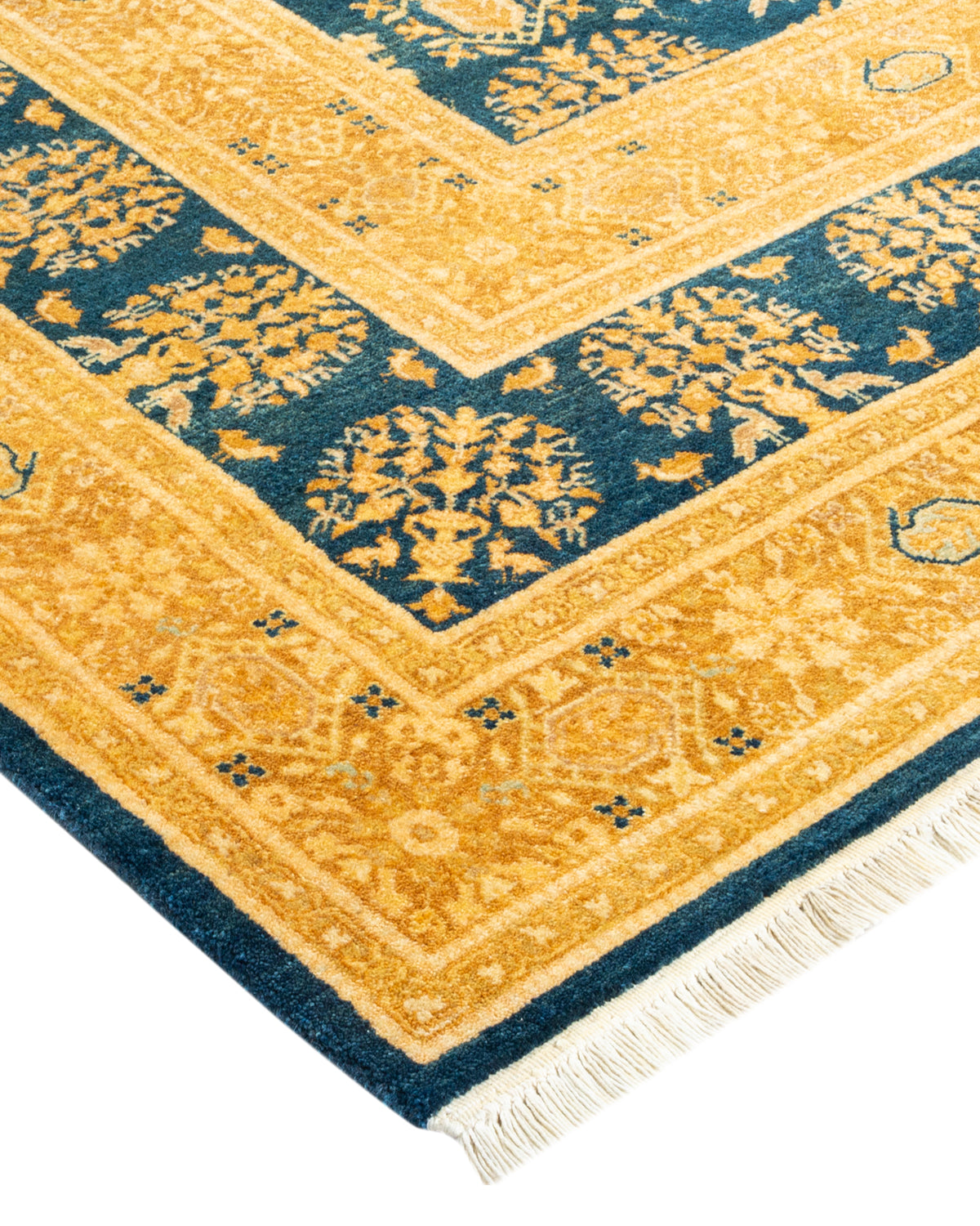 Mogul, One-of-a-Kind Hand-Knotted Area Rug - Green, 6' 2" x 8' 8"