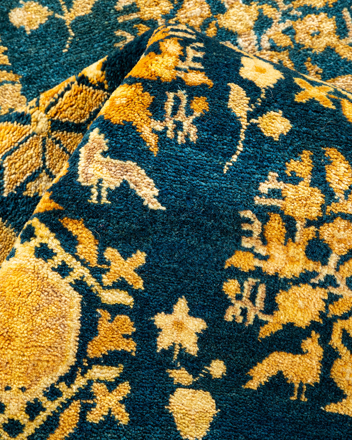 Mogul, One-of-a-Kind Hand-Knotted Area Rug - Green, 6' 2" x 8' 8"