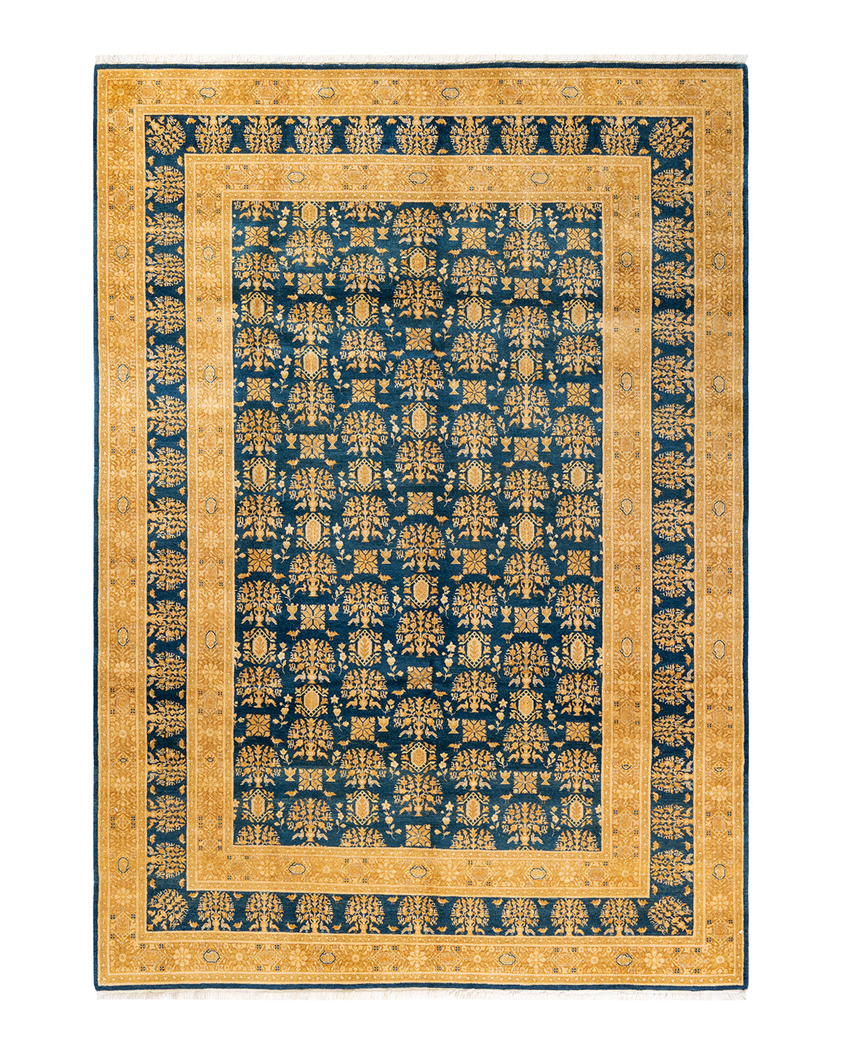 Mogul, One-of-a-Kind Hand-Knotted Area Rug - Green, 6' 2" x 8' 8"
