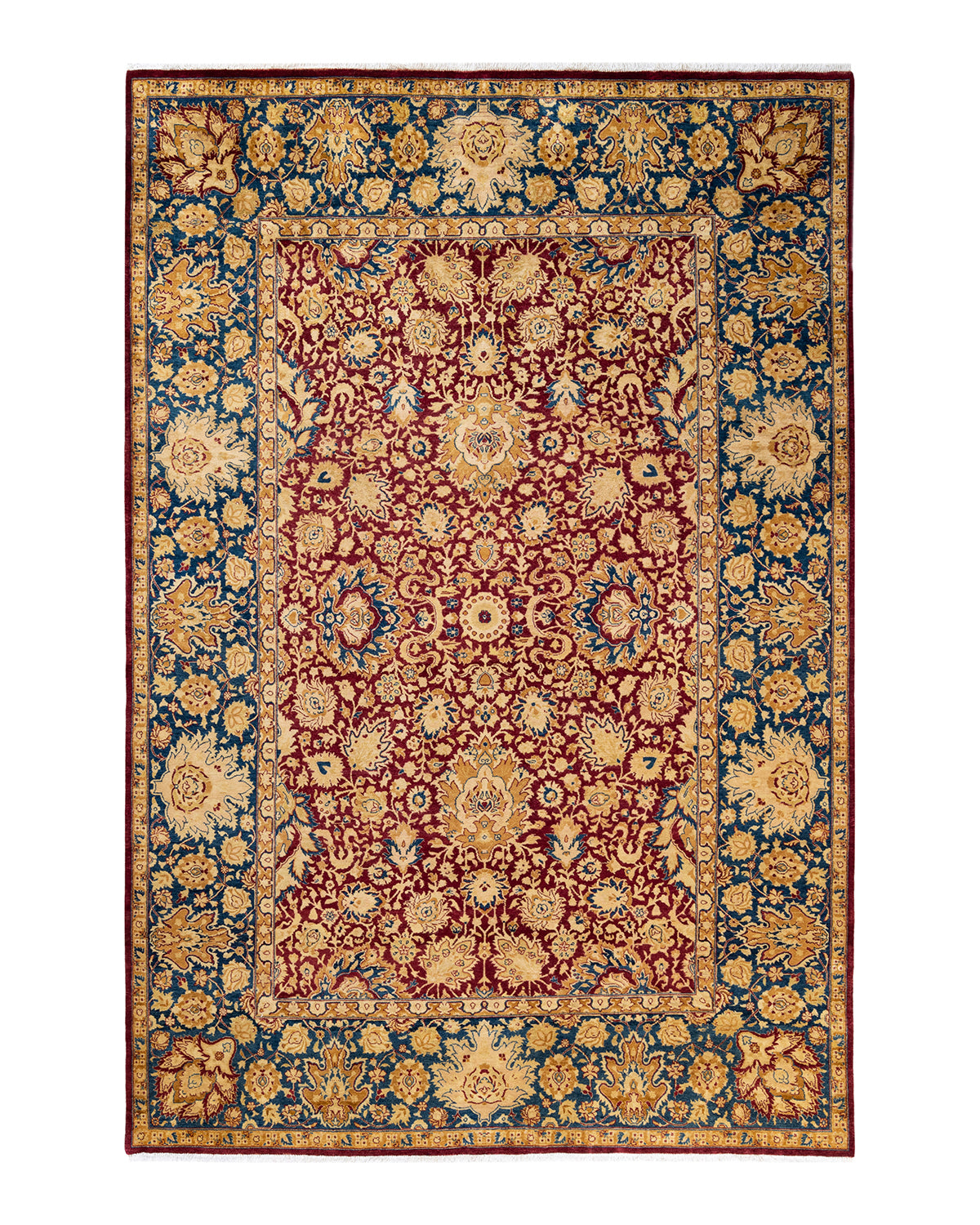 Mogul, One-of-a-Kind Hand-Knotted Area Rug - Red, 6' 1" x 9' 0"