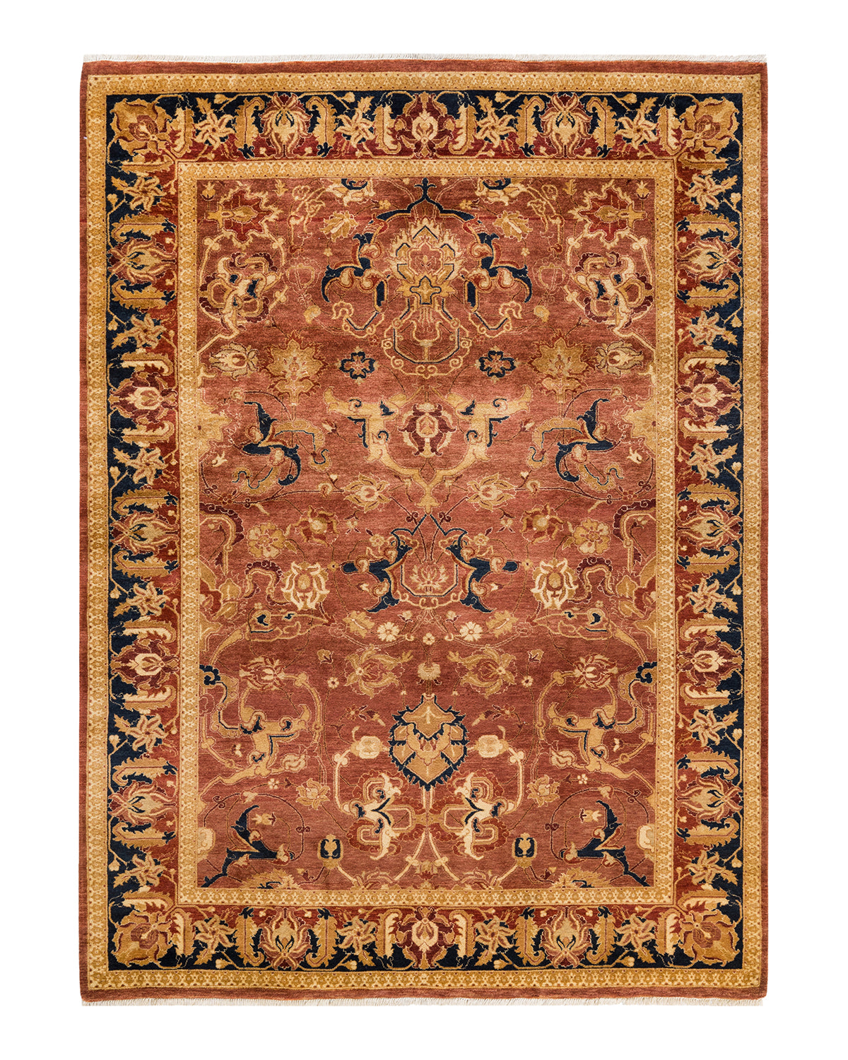Mogul, One-of-a-Kind Hand-Knotted Area Rug - Orange, 6' 1" x 8' 5"