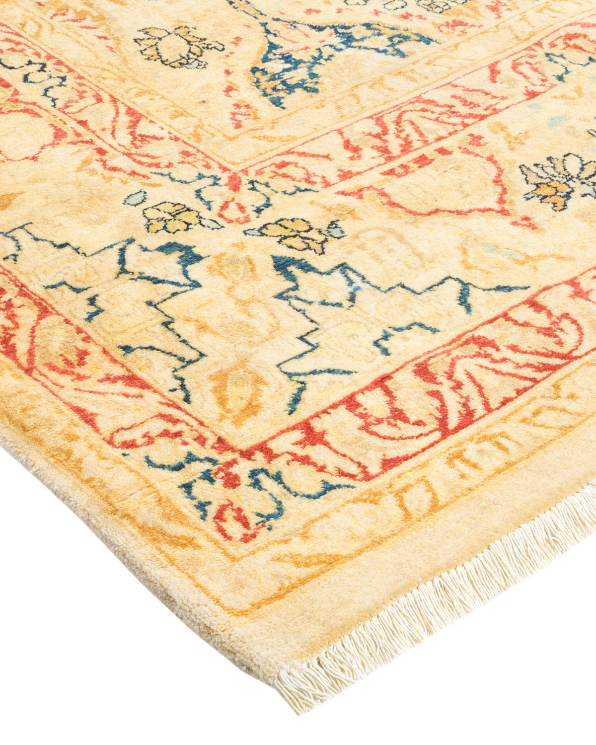 Mogul, One-of-a-Kind Hand-Knotted Area Rug - Yellow, 6' 1" x 9' 3"