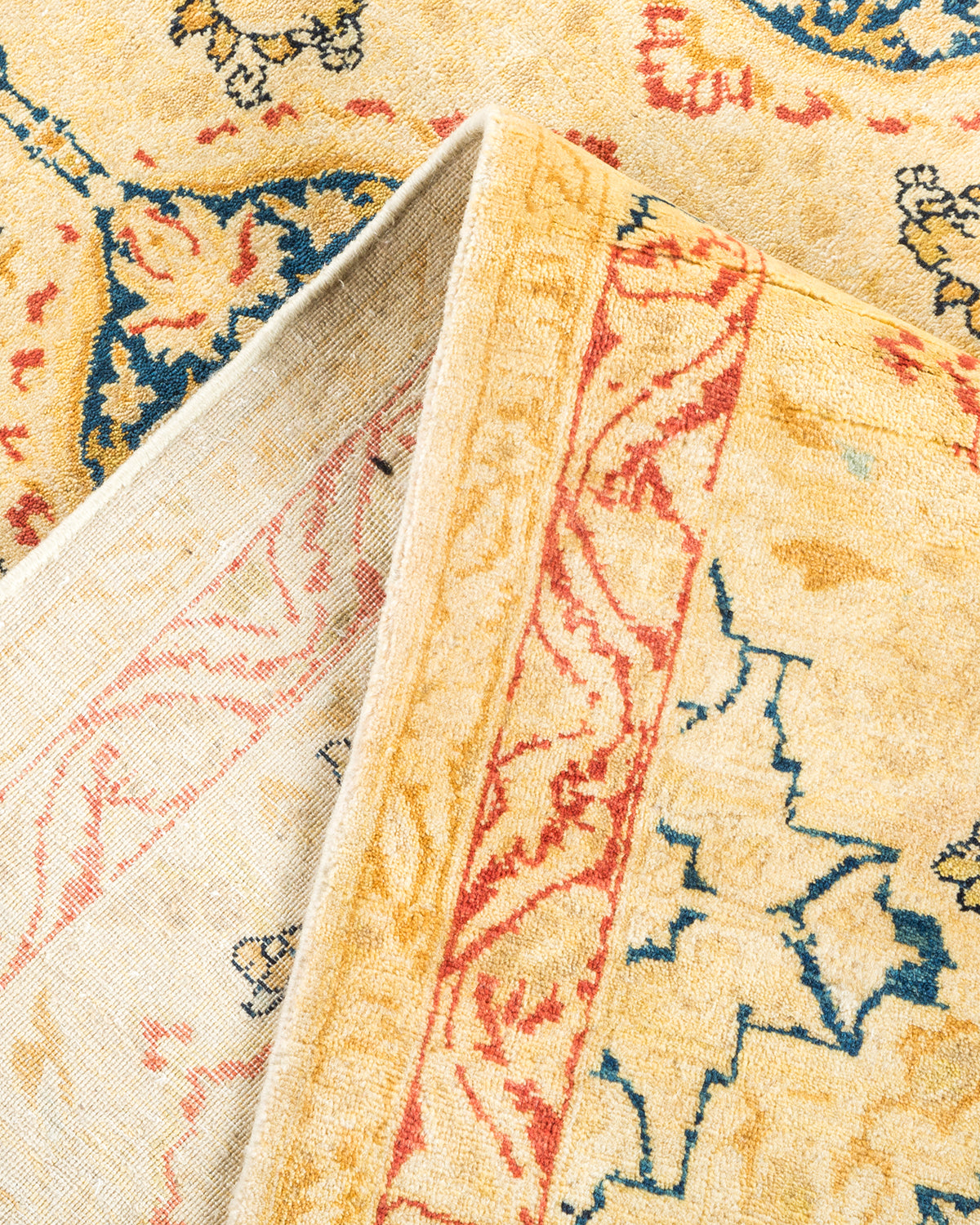 Mogul, One-of-a-Kind Hand-Knotted Area Rug - Yellow, 6' 1" x 9' 3"
