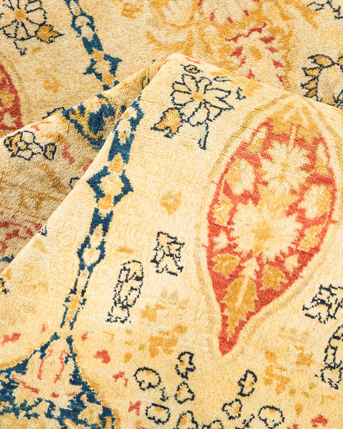 Mogul, One-of-a-Kind Hand-Knotted Area Rug - Yellow, 6' 1" x 9' 3"