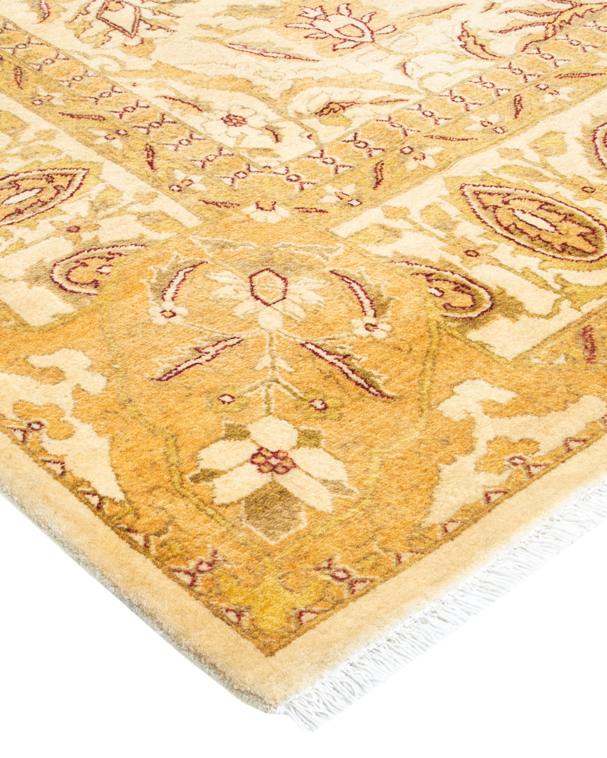 Mogul, One-of-a-Kind Hand-Knotted Area Rug - Ivory, 6' 1" x 9' 3"
