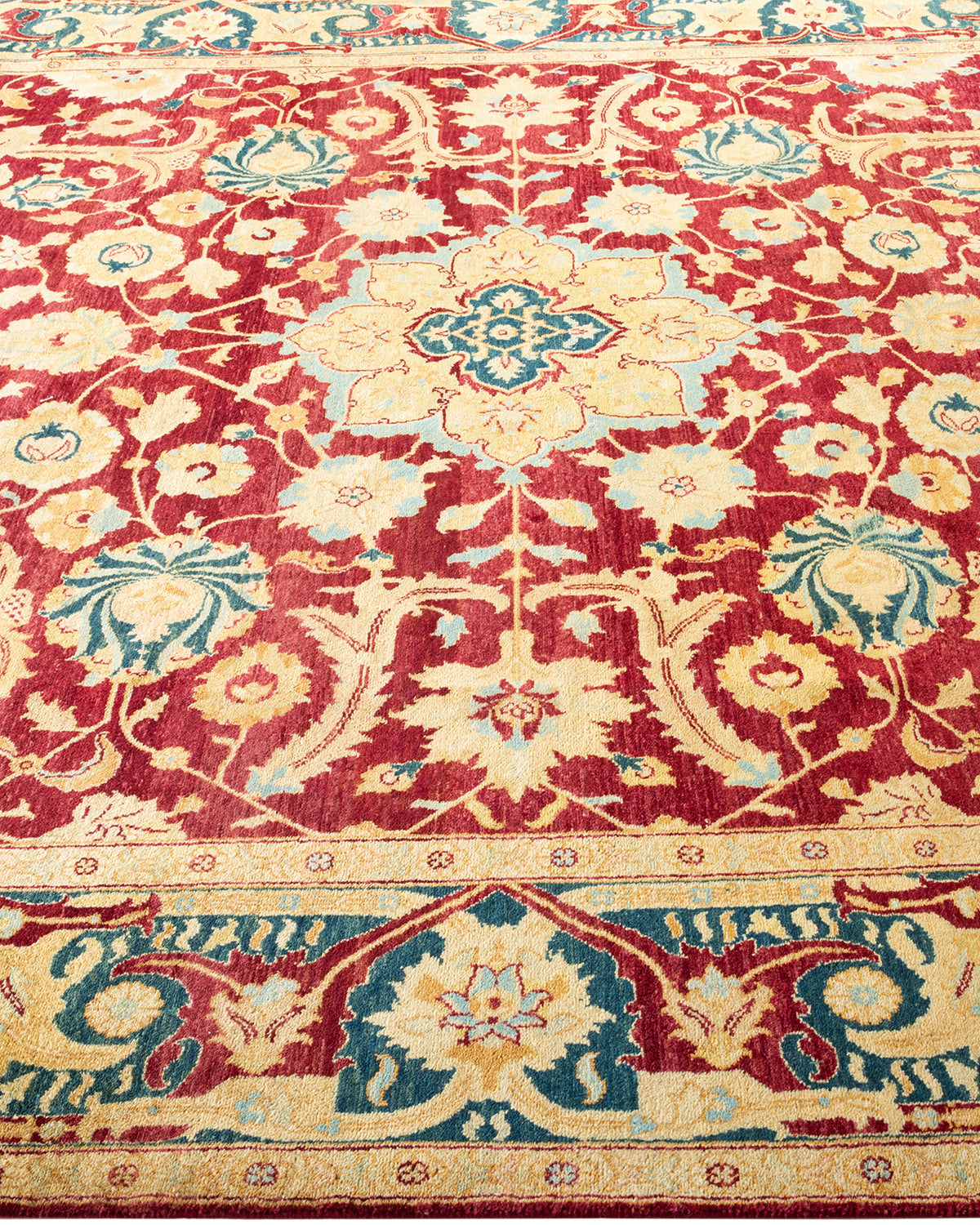 Mogul, One-of-a-Kind Hand-Knotted Area Rug - Red, 6' 1" x 9' 10"