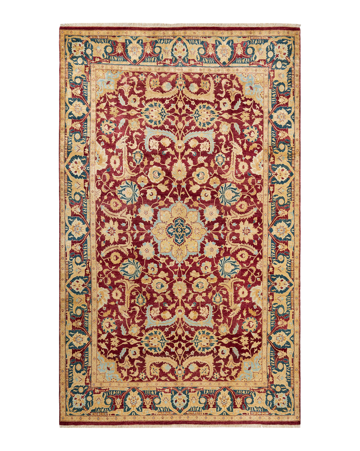 Mogul, One-of-a-Kind Hand-Knotted Area Rug - Red, 6' 1" x 9' 10"