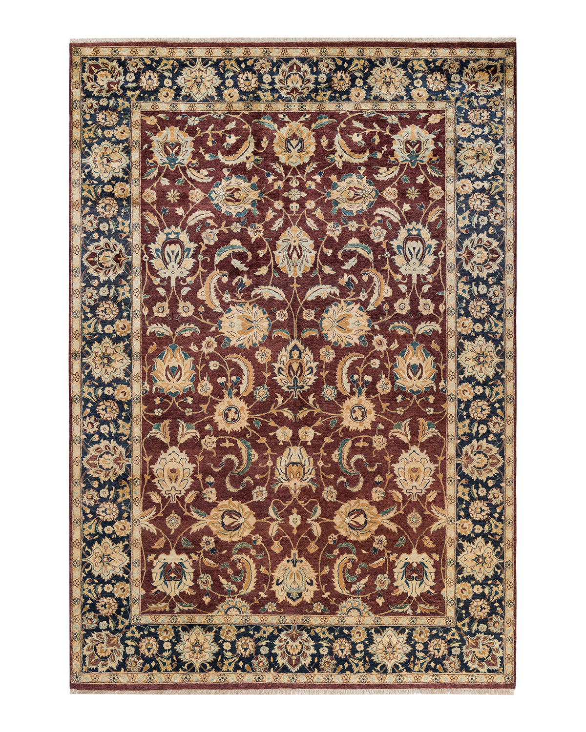 Mogul, One-of-a-Kind Hand-Knotted Area Rug - Red, 6' 2" x 8' 10"