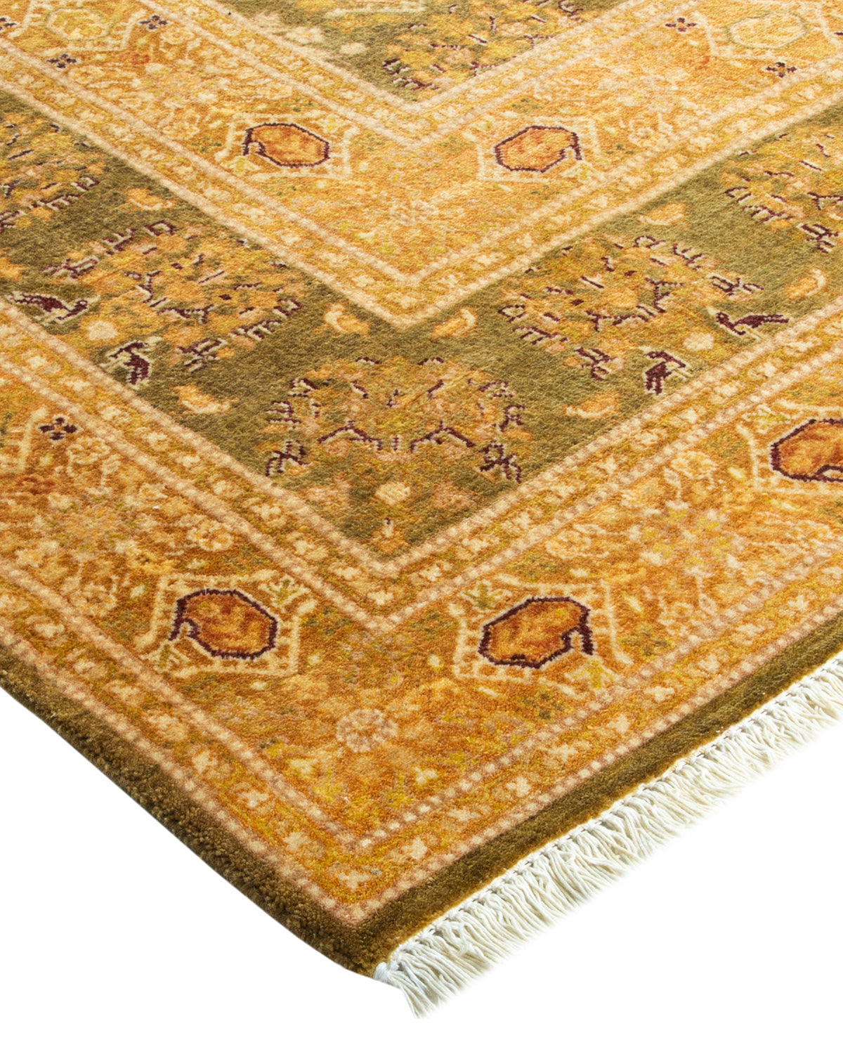 Mogul, One-of-a-Kind Hand-Knotted Area Rug - Green, 6' 2" x 8' 10"