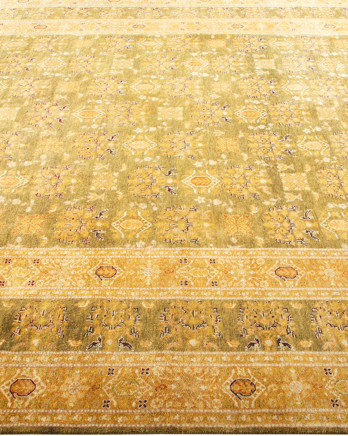 Mogul, One-of-a-Kind Hand-Knotted Area Rug - Green, 6' 2" x 8' 10"