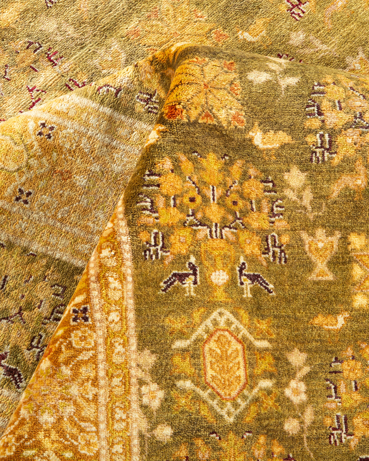 Mogul, One-of-a-Kind Hand-Knotted Area Rug - Green, 6' 2" x 8' 10"