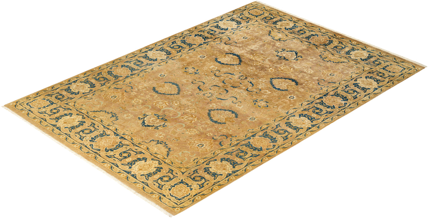 Mogul, One-of-a-Kind Hand-Knotted Area Rug - Ivory, 5' 10" x 8' 8"