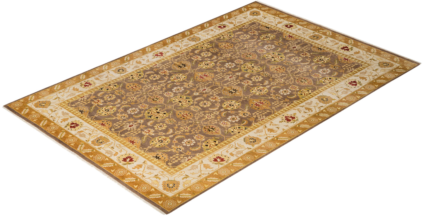 Mogul, One-of-a-Kind Hand-Knotted Area Rug - Brown, 6' 0" x 9' 1"
