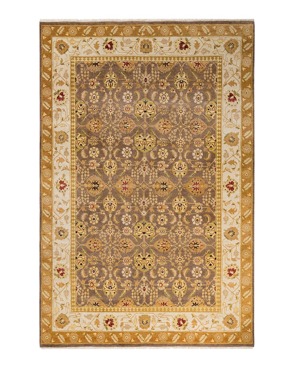 Mogul, One-of-a-Kind Hand-Knotted Area Rug - Brown, 6' 0" x 9' 1"
