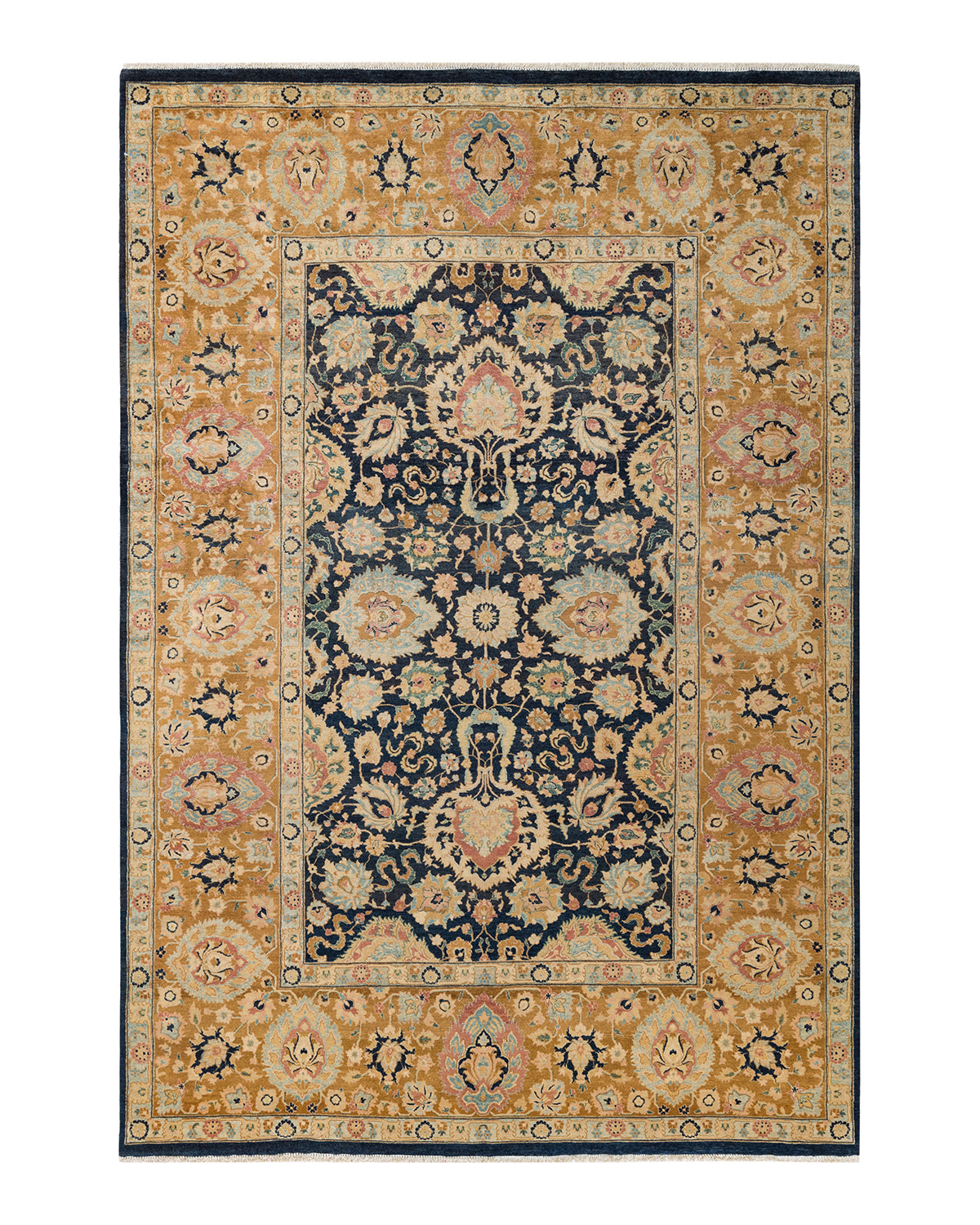 Mogul, One-of-a-Kind Hand-Knotted Area Rug - Blue, 6' 1" x 9' 0"