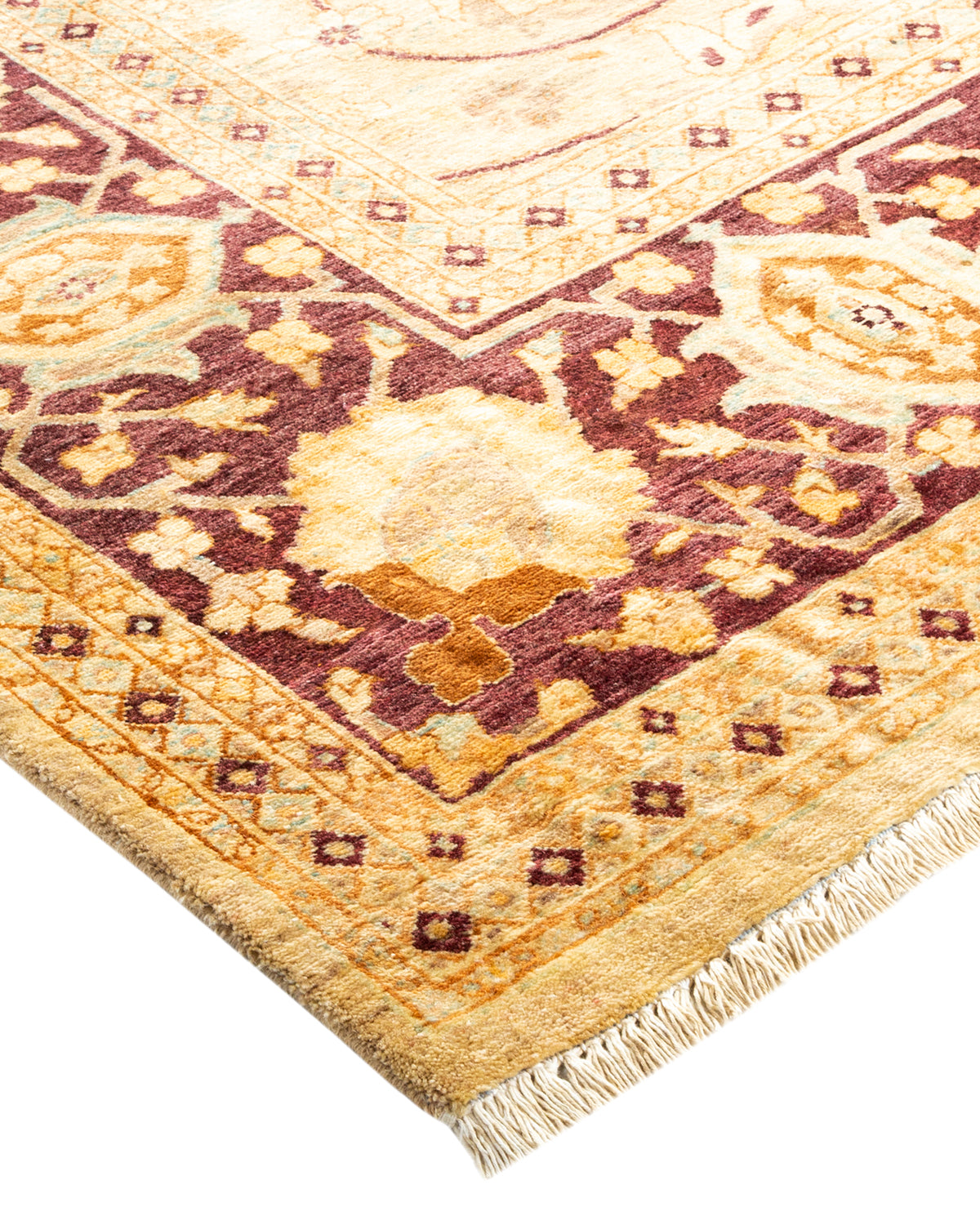 Mogul, One-of-a-Kind Hand-Knotted Area Rug - Ivory, 6' 1" x 9' 1"