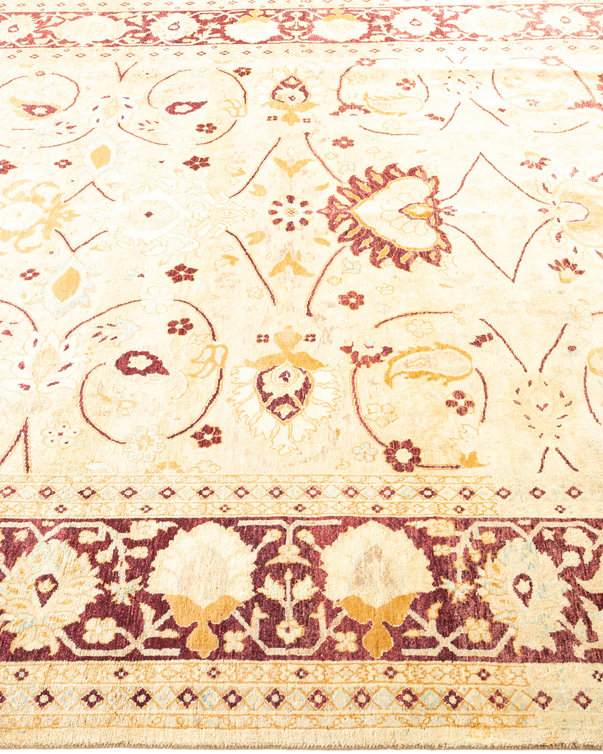 Mogul, One-of-a-Kind Hand-Knotted Area Rug - Ivory, 6' 1" x 9' 1"