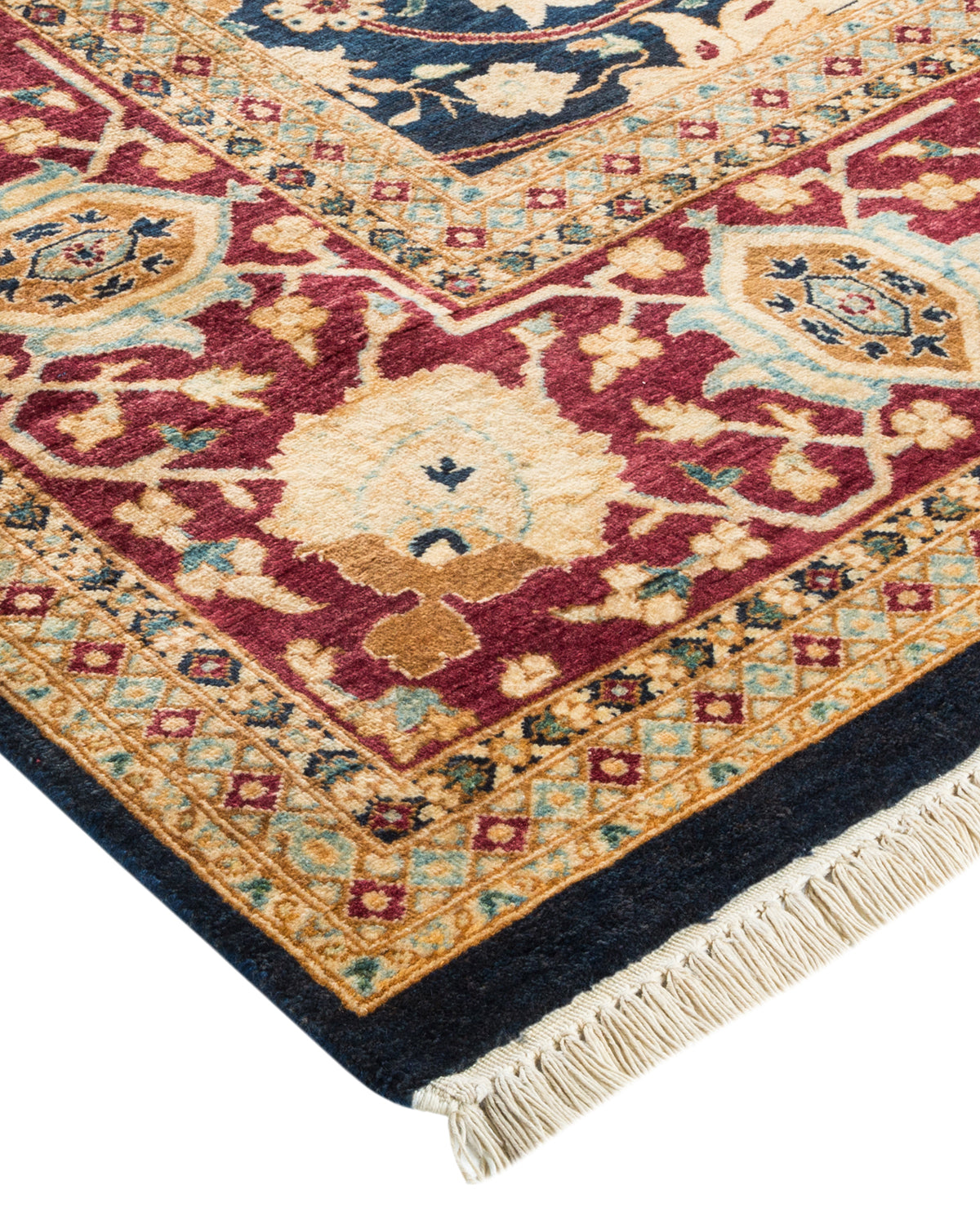 Mogul, One-of-a-Kind Hand-Knotted Area Rug - Blue, 6' 1" x 9' 1"