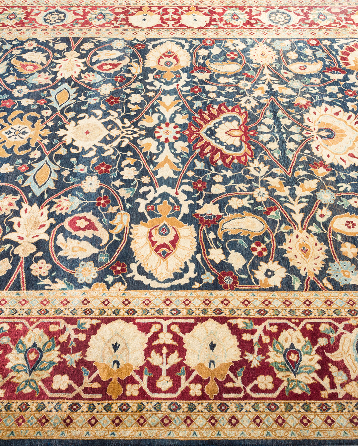 Mogul, One-of-a-Kind Hand-Knotted Area Rug - Blue, 6' 1" x 9' 1"