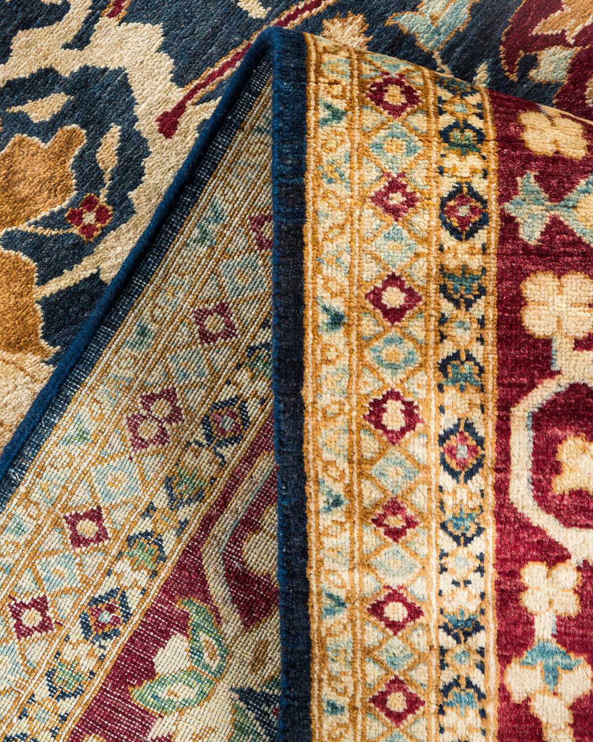 Mogul, One-of-a-Kind Hand-Knotted Area Rug - Blue, 6' 1" x 9' 1"