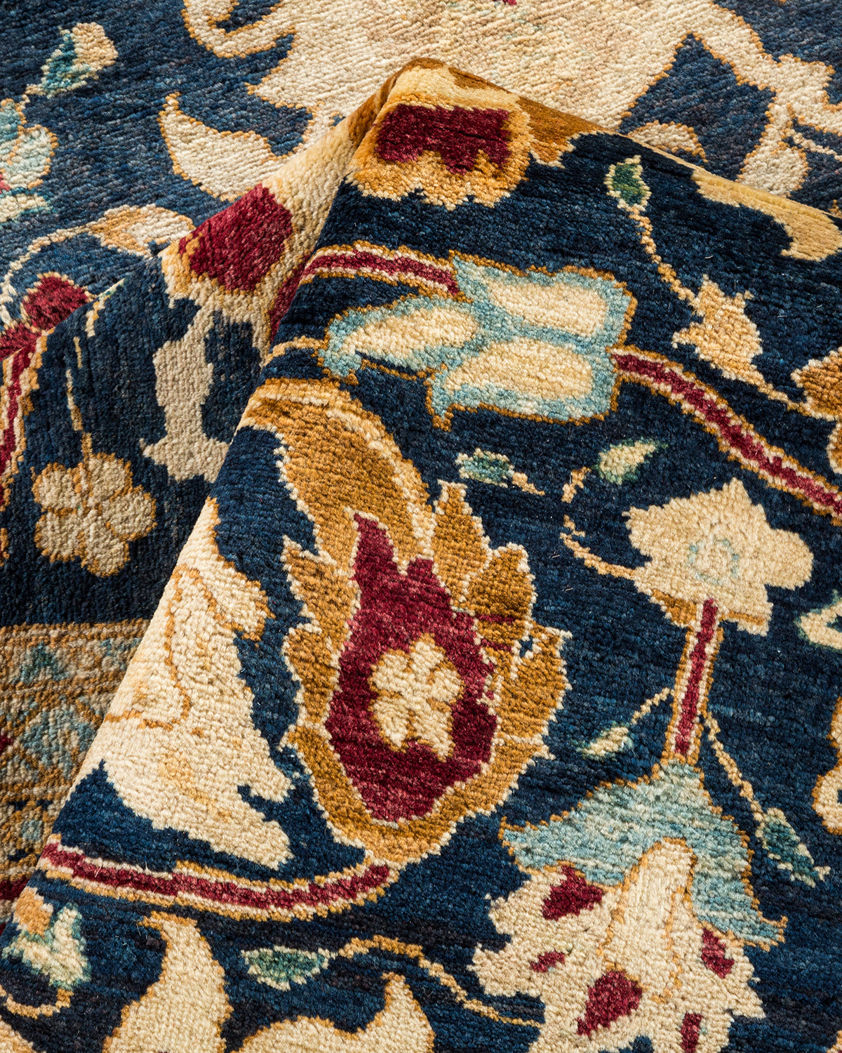 Mogul, One-of-a-Kind Hand-Knotted Area Rug - Blue, 6' 1" x 9' 1"
