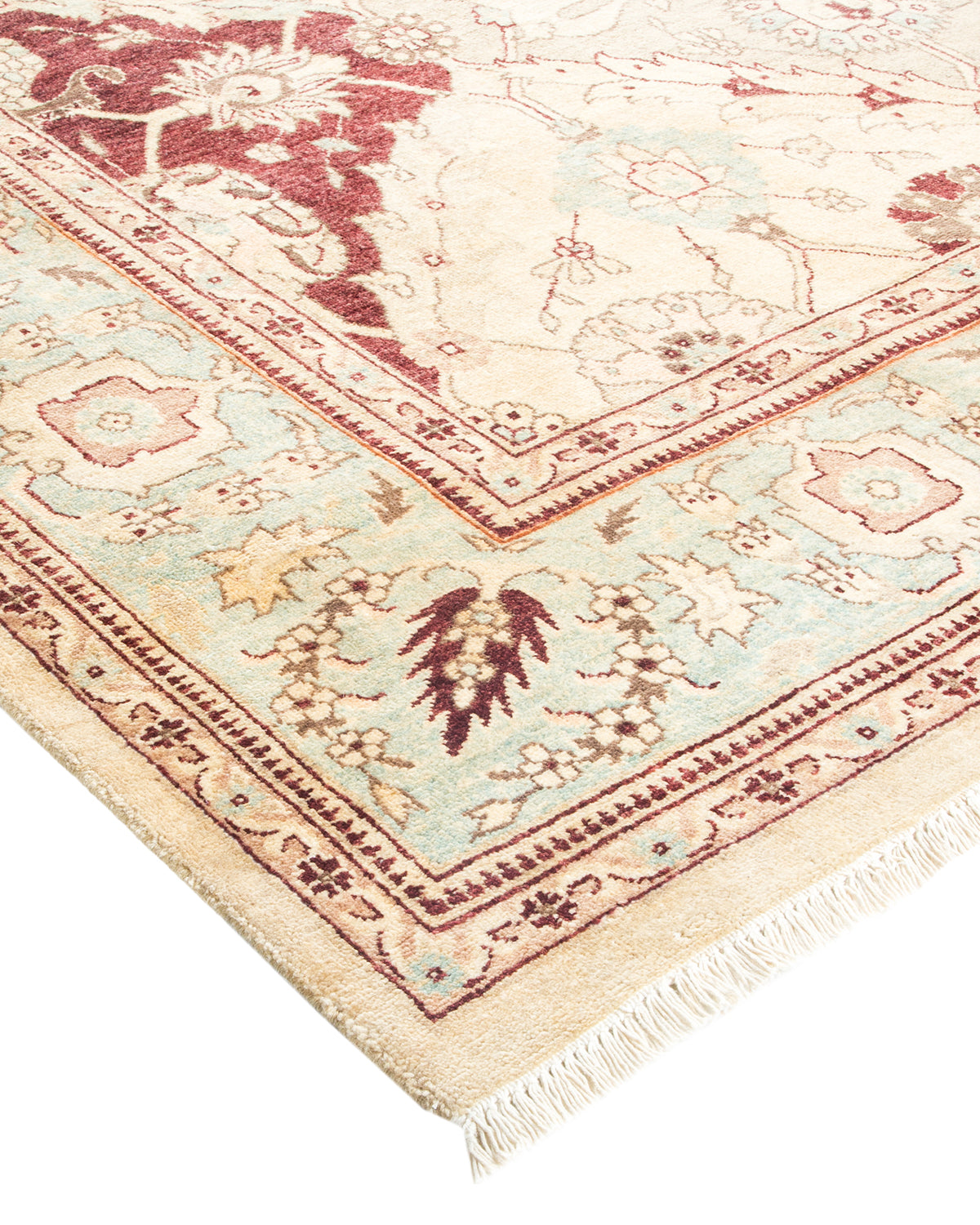 Mogul, One-of-a-Kind Hand-Knotted Area Rug - Ivory, 6' 1" x 9' 1"