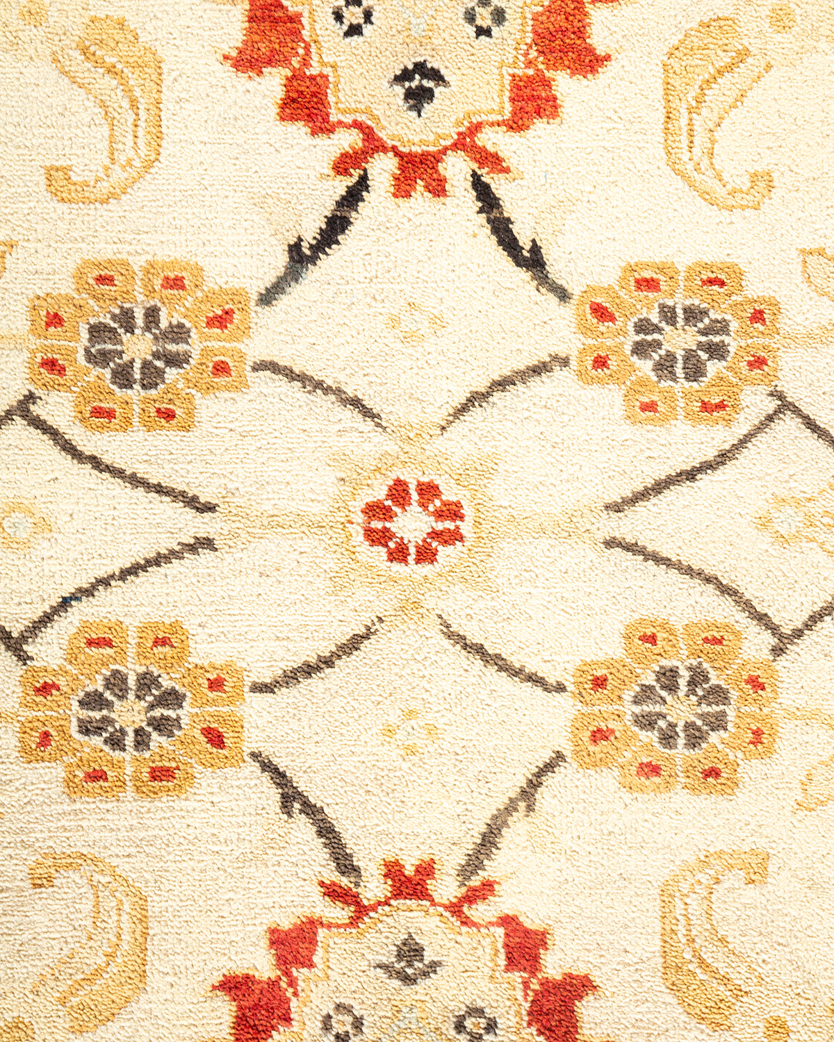 Eclectic, One-of-a-Kind Hand-Knotted Area Rug - Ivory, 8' 0" x 10' 2"