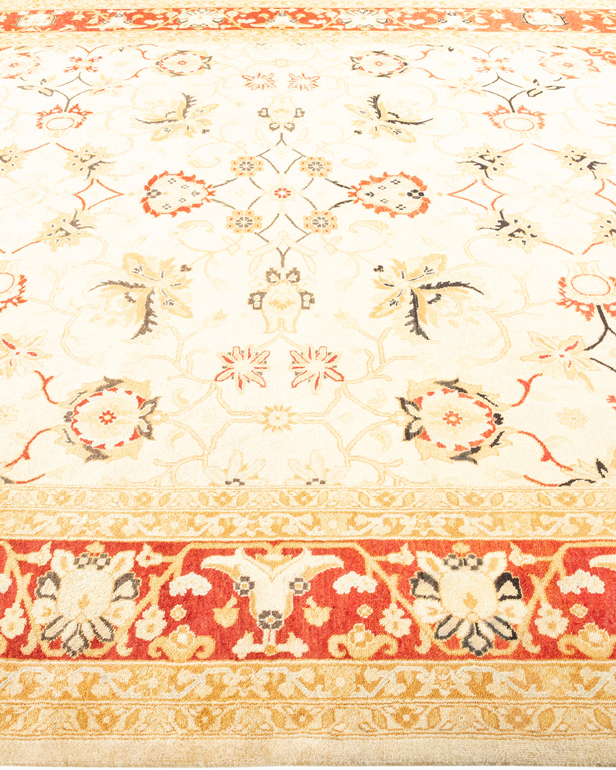 Eclectic, One-of-a-Kind Hand-Knotted Area Rug - Ivory, 8' 0" x 10' 2"