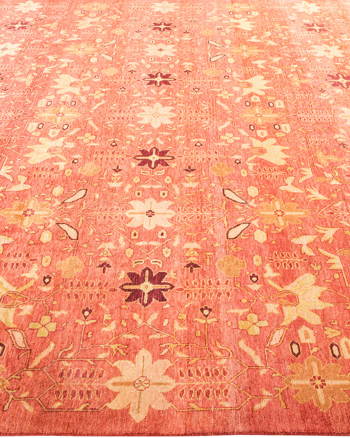 Eclectic, One-of-a-Kind Hand-Knotted Area Rug - Pink, 7' 10" x 10' 2"