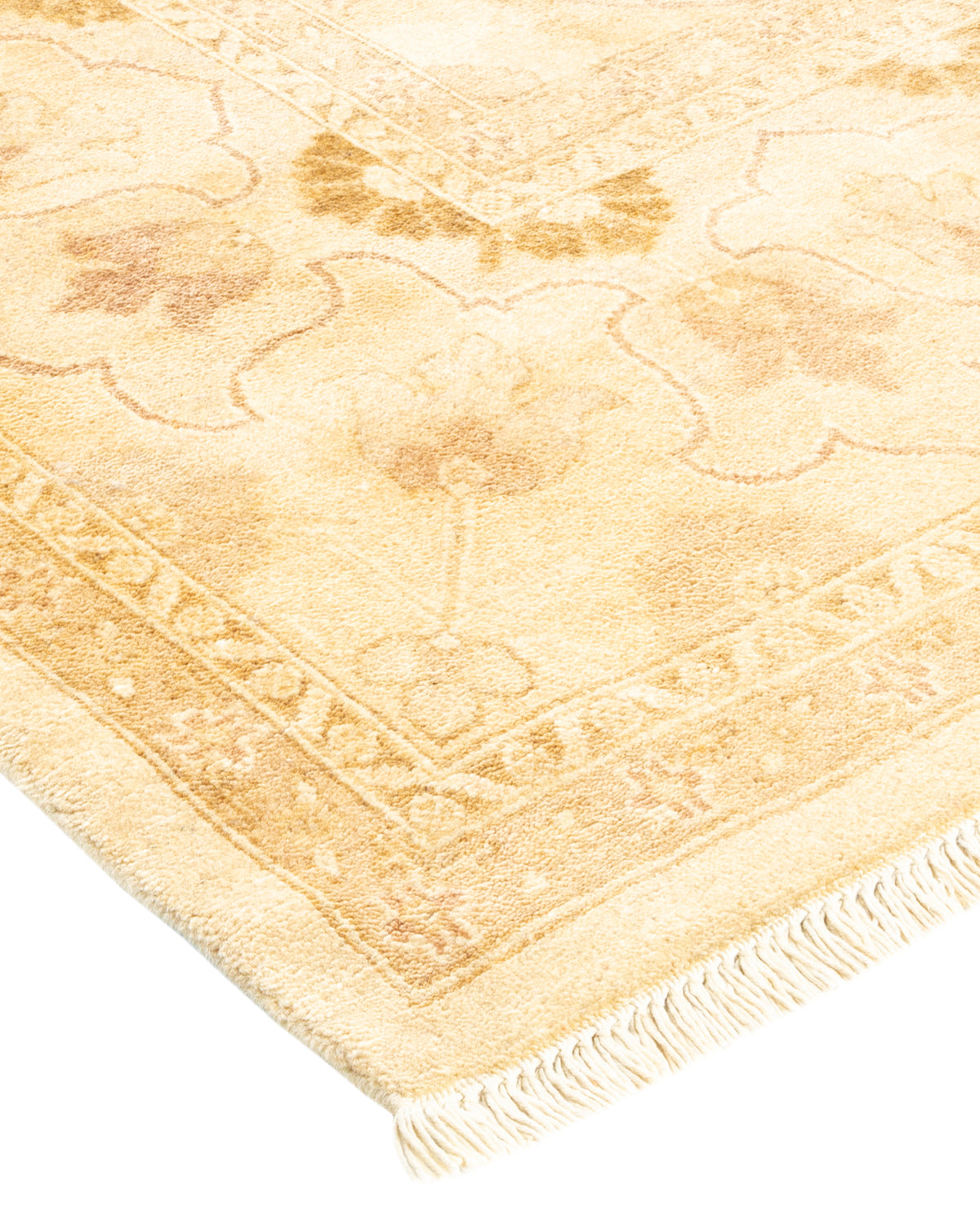 Eclectic, One-of-a-Kind Hand-Knotted Area Rug - Ivory, 8' 1" x 10' 1"