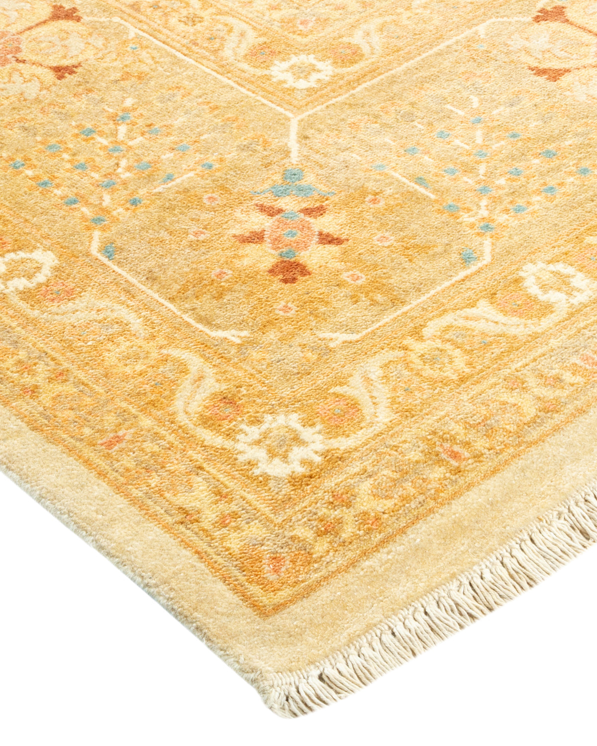 Eclectic, One-of-a-Kind Hand-Knotted Area Rug - Ivory, 8' 0" x 9' 10"