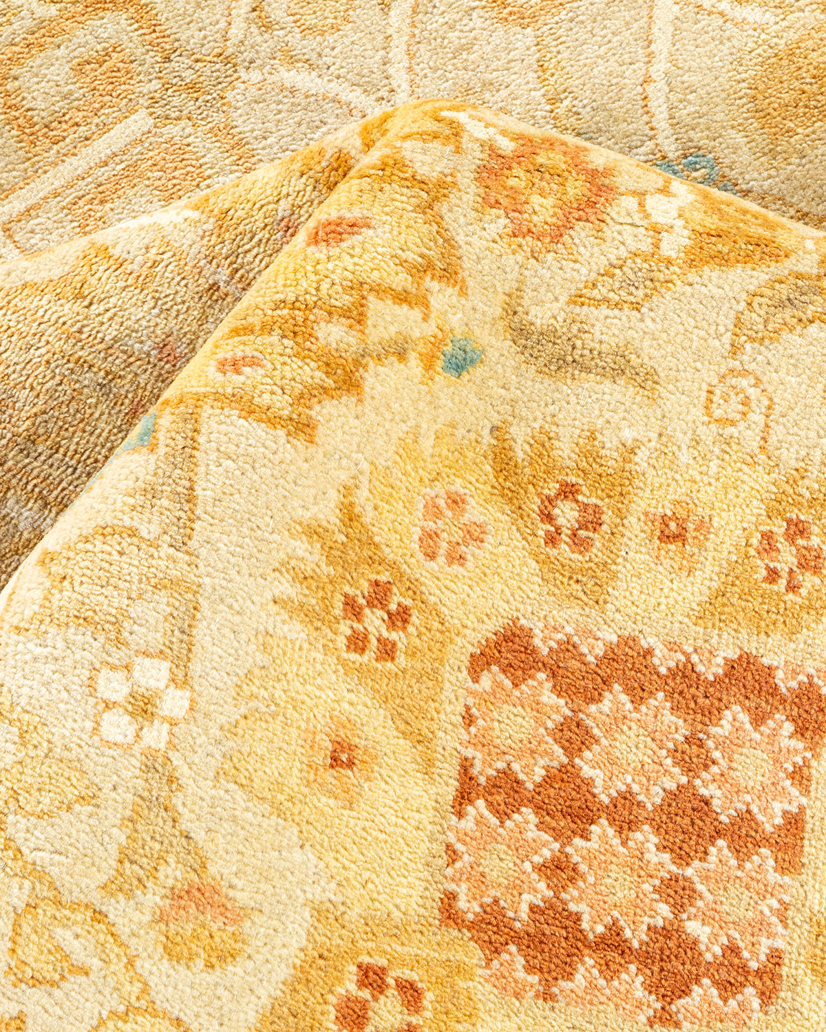 Eclectic, One-of-a-Kind Hand-Knotted Area Rug - Ivory, 8' 0" x 9' 10"