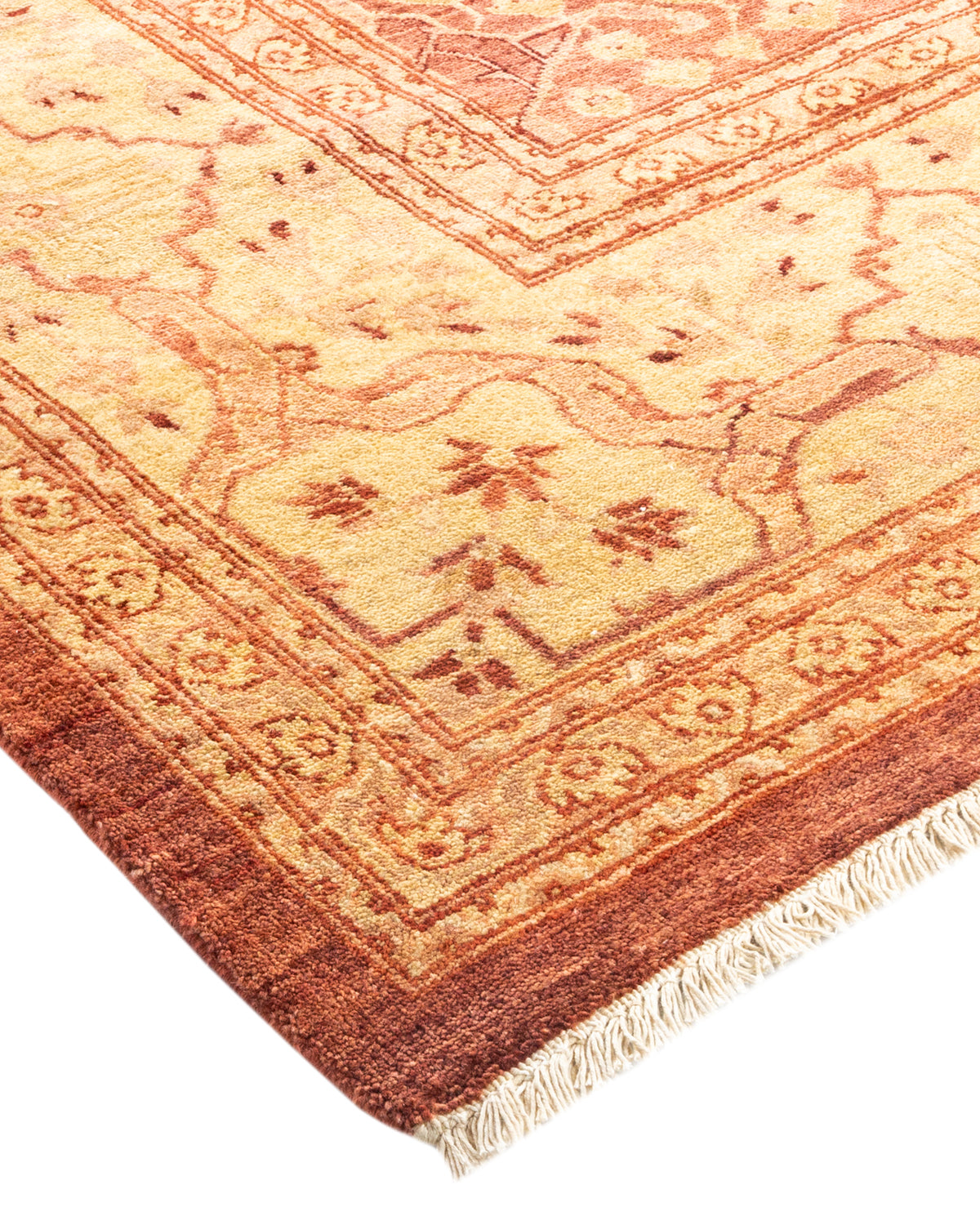 Eclectic, One-of-a-Kind Hand-Knotted Area Rug - Pink, 8' 1" x 10' 5"