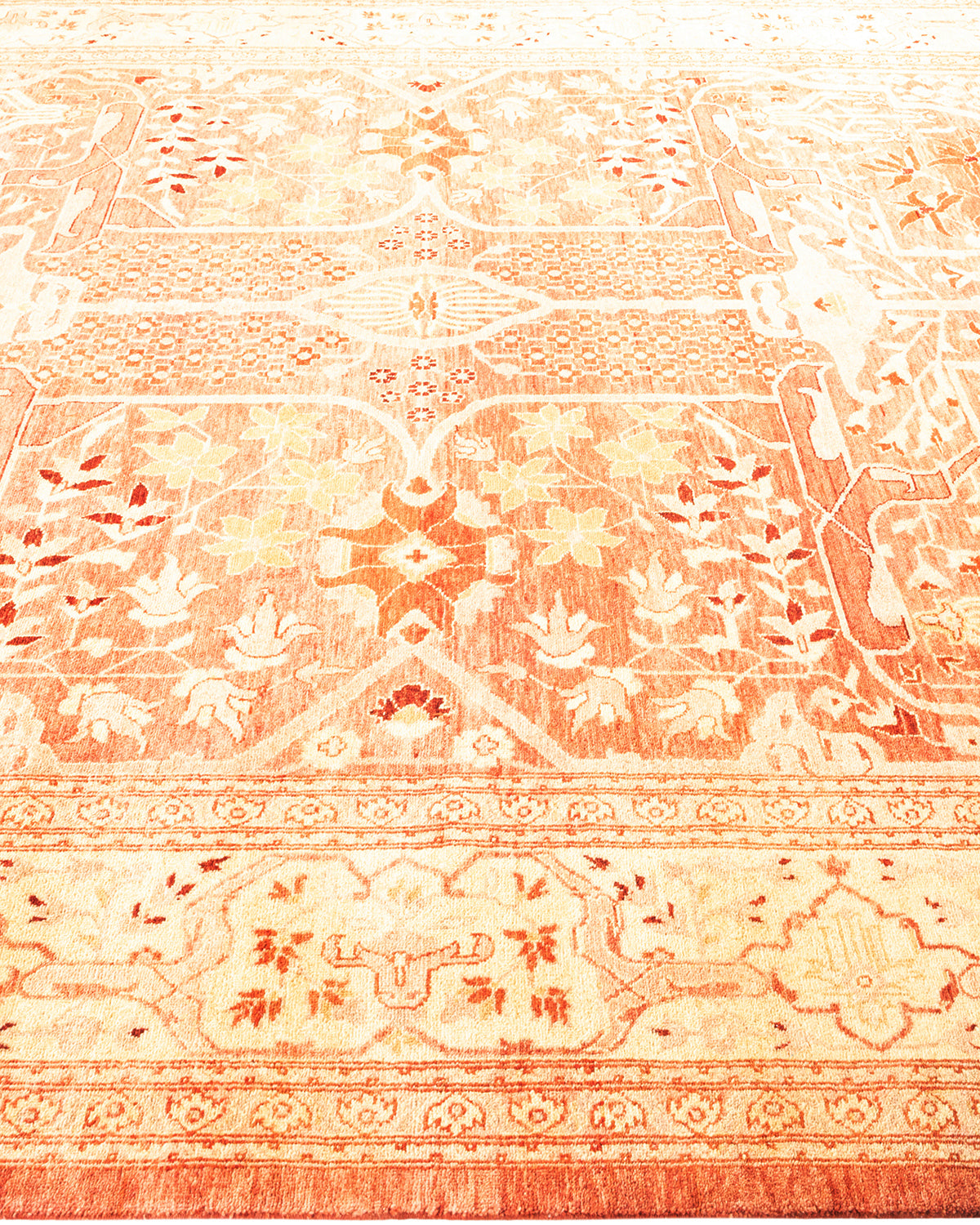 Eclectic, One-of-a-Kind Hand-Knotted Area Rug - Pink, 8' 1" x 10' 5"